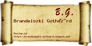 Brandeiszki Gothárd névjegykártya