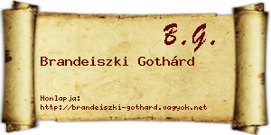 Brandeiszki Gothárd névjegykártya