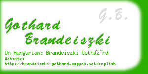 gothard brandeiszki business card